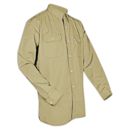 Magid DualHazard 70 oz FR 8812 Khaki Work Shirt SBK70DHM